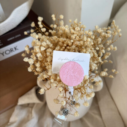 PINK GREENERY | badge reel