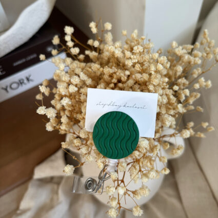 FOREST GREEN WAVES | badge reel